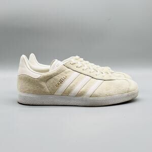 Adidas Originals Shoes Womens 6.5 Beige Suede Gazelle Classic Low Top Sneakers